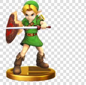 Super Smash Bros   Young Link Smash Bros Trophy  HD Png Download