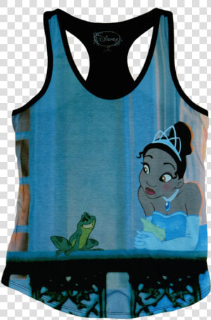 A Black Tanktop With Tiana Resting On The Ledge With   Active Tank  HD Png Download