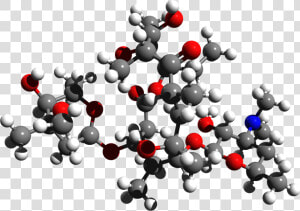 Erythromycin 3d Structure   Erythromycin Molecular Structure 3d  HD Png Download