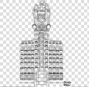 Palacio Barolo Dibujo   Sketch  HD Png Download