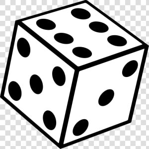 Seconds Black White Clip   Dice Black And White  HD Png Download