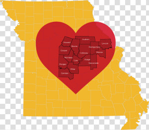 Heart Of Missouri Regional Professional Development   Map Of Missouri  HD Png Download