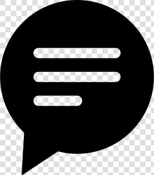 Circular Black Speech Bubble With Text Lines   Black Speech Bubble Icon Png  Transparent Png