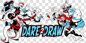 Org  Dare 2 Draw  Creatorcode  Rj Huneke  Powkabam   Cartoon  HD Png Download