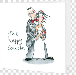 The Happy Wedding Couple Embracing  HD Png Download