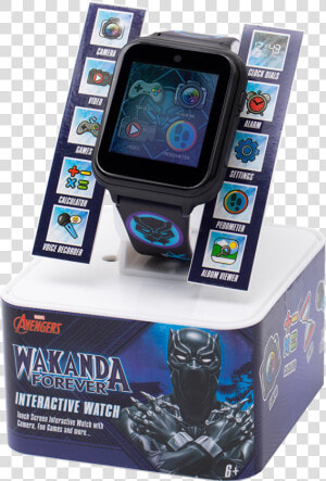 Official Marvel Avengers Wakanda Forever Smart Watch   Gadget  HD Png Download