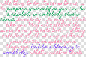 Maya Angelous Rainbow   Handwriting  HD Png Download