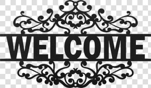 Steel Roots Decor 18” “welcome Sign” Fancy Scroll   Regal Scroll  HD Png Download