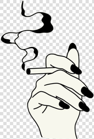 Girl Drawing Smoking Clipart   Png Download   Simple Easy Trippy Drawings  Transparent Png