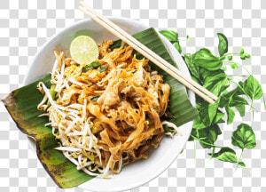 Plate   Pad Thai Street Food Food Styling  HD Png Download