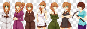 Minecraft Girls Mobs Villager   Png Download   Minecraft Mobs As Anime  Transparent Png