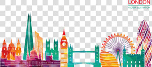 Skyline Silhouette Illustration   London Vector Png Logo  Transparent Png