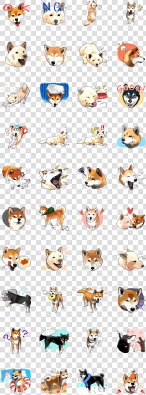 Transparent Shiba Inu Png   Japanese Kawaii Stickers Png Shiba  Png Download