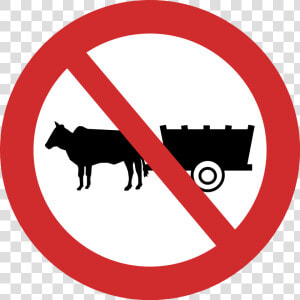 Bullock Cart Prohibited Sign  HD Png Download