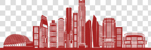 Singapore Flag Clipart Snow   Png Download   Singapore Skyline Black And White  Transparent Png