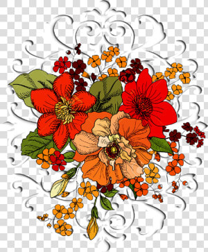 Vector Flower Design vector Art Flower  Textile Flower   Bouquet  HD Png Download