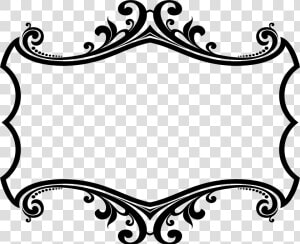 Clip Art Flourish Frames For   Border Design Black And White  HD Png Download