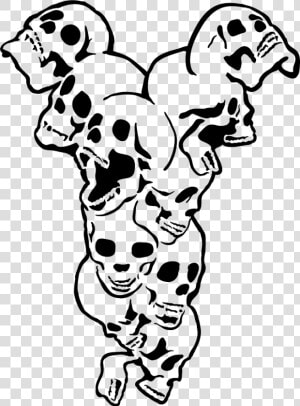 Pin By Wyrd Chaos On Dem Bones Dem Bones Clipart     Stencil Skulls  HD Png Download