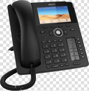 Ip Desk Phone  With Cord  Black Snom   Snom D785 And D7  HD Png Download