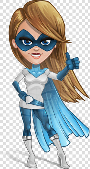 Pretty Superhero Woman Cartoon Vector Character Aka   Made Up Superheroes Cartoon  HD Png Download