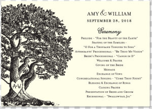 Oak Tree Wedding Programs   Vieux Oak   Tree Baby Shower Invitations  HD Png Download