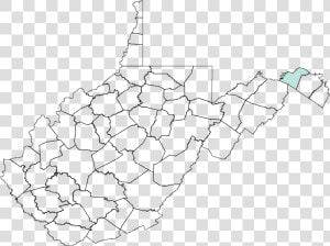 West Virginia Outline With Counties  HD Png Download