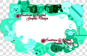 Cbycgraphicdesign Custom Borders Baby Birth Announcements    Borders Green For Baby  HD Png Download