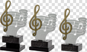 Methacrylate Trove Clave Sol Trophy   Notas Musicales Trofeo  HD Png Download