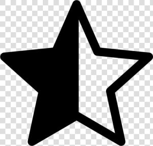 Star Shape With Half Full Comments   Half Full Star Icon Png  Transparent Png