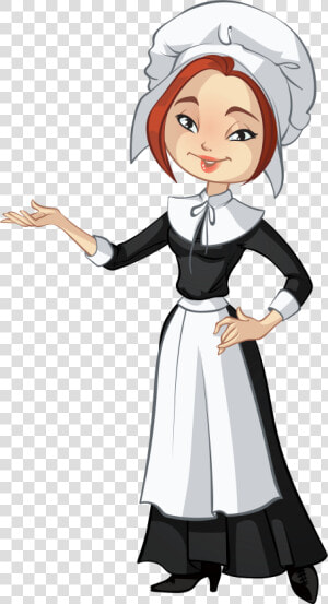 Female Pilgrim Png Clipart   Pilgrim Transparent  Png Download