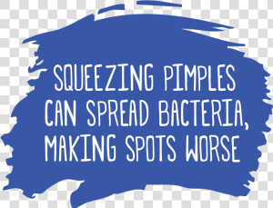 Squeezing Pimples Can Spread Bacteria  Making Spots   Graphic Design  HD Png Download