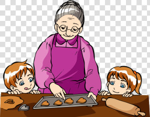 Baking With Grandma Clipart  HD Png Download