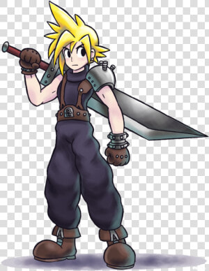 Cloud Strife Png Image Background   Super Smash Bros Mario And Luigi Rpg Style Cloud Strife  Transparent Png