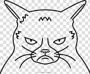 Grumpy Cat Coloring Page   Free Grumpy Cat Coloring Pages  HD Png Download