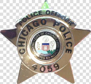 Chicago Police Police Officer Star  HD Png Download