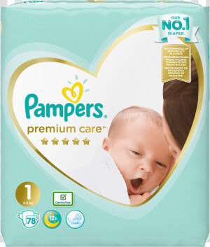 Pampers Premium Care 1 Newborn 78 Pcs Value Pack   Pampers Premium Care 1  HD Png Download