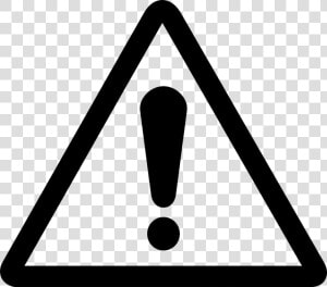 Exclamation Mark  Warning  Danger  Attention  Black   Warning Icon Black And White  HD Png Download