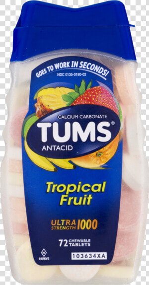 Tums Ultra  Assorted Tropical Fruit  72 Chewable Tablets    Rolled Oats  HD Png Download