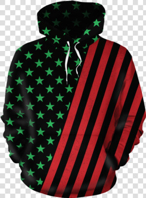 African American Flag All over Hoodie Class   Stock Exchange  HD Png Download