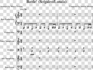 Battle Solgaleo   Lunala   Png Download   Sheet Music  Transparent Png