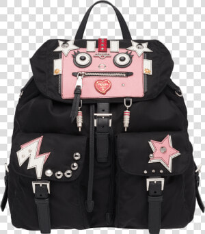 Prada Logo Png   Png Download   Prada Robot Backpack Pink  Transparent Png