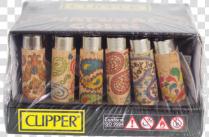 Clipper Lighter Cachemir Cork Cover 30ct display   Lighter  HD Png Download