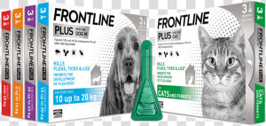 Frontline Spot On Flea Treatment For Cats And Dogs   Frontline Plus Range  HD Png Download