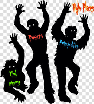 And When They Began To Sing And To Praise  The Lord   Zombie Silhouette Png  Transparent Png