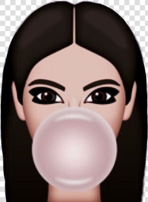  kimkardashian  kimoji  chewinggum  ftestickers  emoji   Kim Kardashian Emoji  HD Png Download