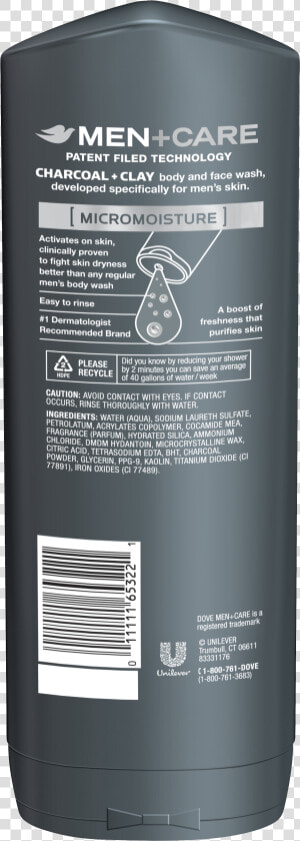 Dove Men Care Elements Charcoal Clay Body Wash  HD Png Download