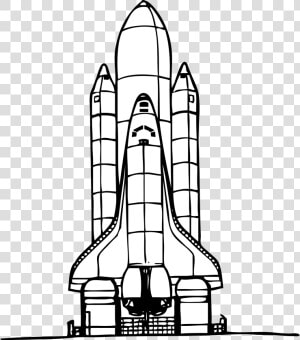 Space Shuttle Clipart Black And White   Space Shuttle Challenger Outline  HD Png Download