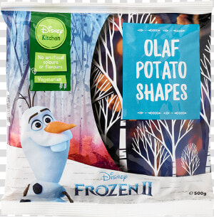 A Pack Of Olaf Potato Shapes Weighing 500g Will Set   Iceland Frozen 2 Range  HD Png Download