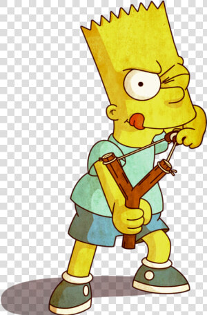 Bartsimpson   Simpsons   Slingshot   Freetoedit   Marge Homer Bart Simpsons  HD Png Download