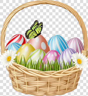 Easter Egg Basket Clip Art   Transparent Cartoons   Easter Egg Basket Clip Art  HD Png Download